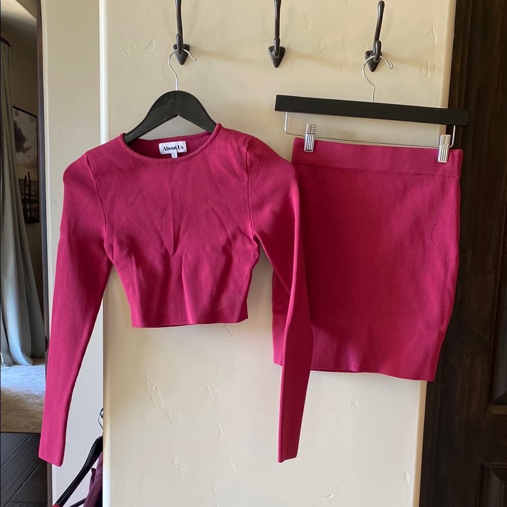 Aritzia Red Two-Piece Set